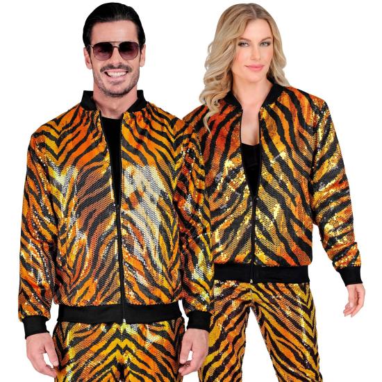 Cazadora Bomber de Lentejuelas en color tigre