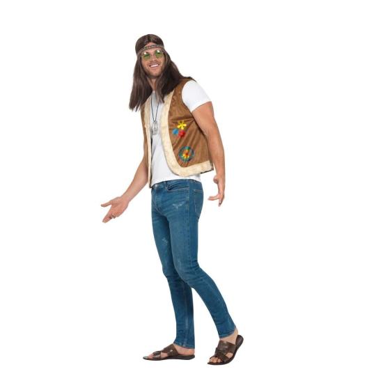 Chaleco Hippie Marrón talla adulto