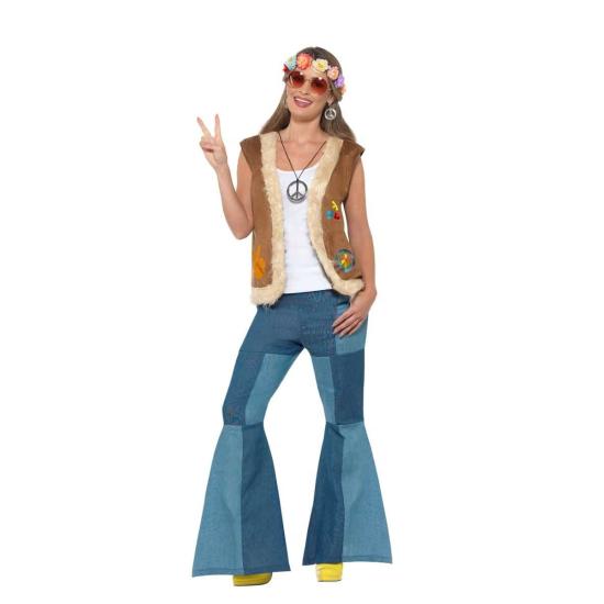 Chaleco Hippie Marrón talla adulto