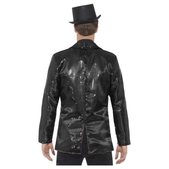 Chaqueta Lentejuelas Negra adulto