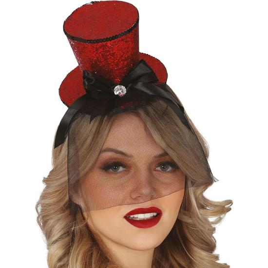 CHISTERA MINIHAT ROJA con Diadema