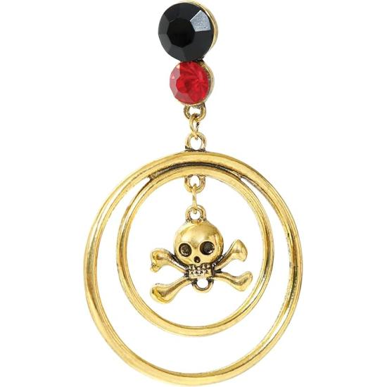 Conjunto de Pendientes y Collar Pirata Metálico - Accesorios de Joyería para Mujer