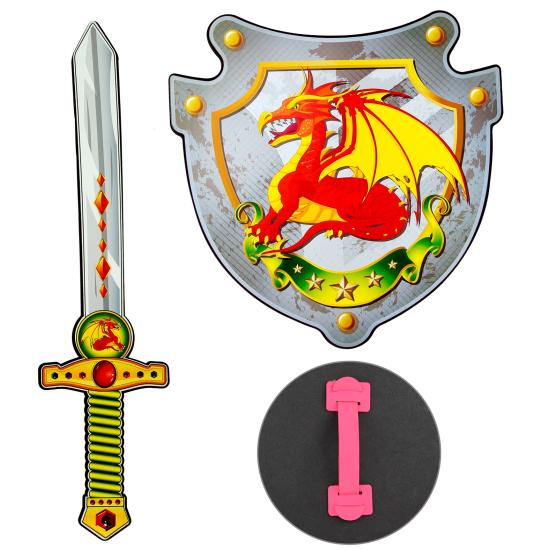 Conjunto Espada de Espuma y Escudo Caballero Dragón