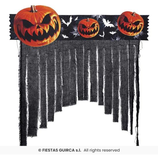 Cortina Decorativa Halloween 90x90 cm