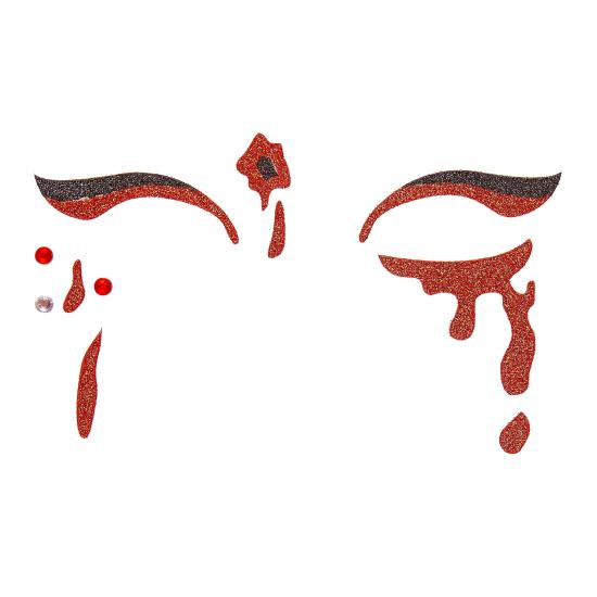 Decoración Cara Gotas de sangre Glitter