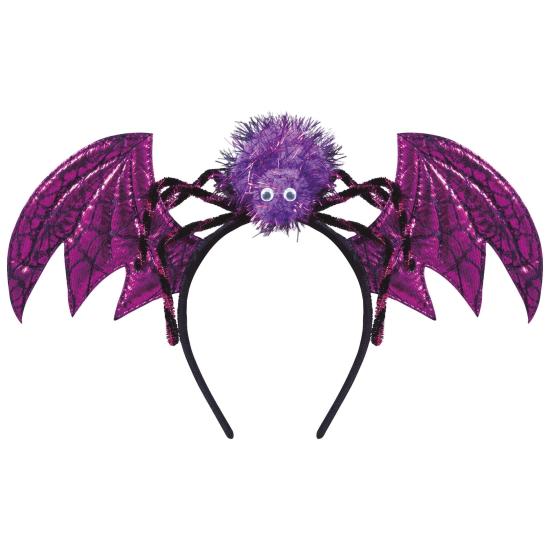 Diadema de Halloween Morada Murciélago