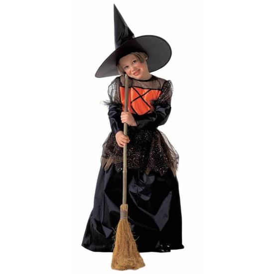 Disfraz  Bruja Naranja en talla niña