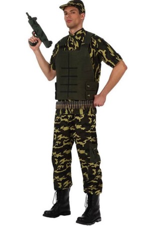 Disfraz  Soldado Camuflaje Chaleco adulto