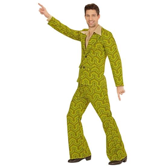 Disfraz Chulo Disco de los 70 Verde  adulto