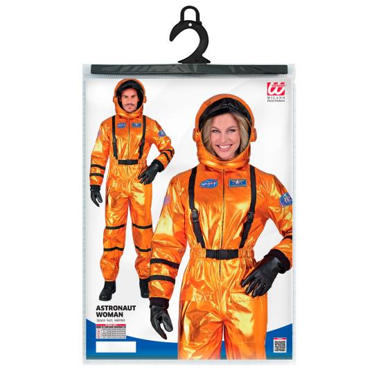 Disfraz Astonuta Misión Espacial Naranja para mujer