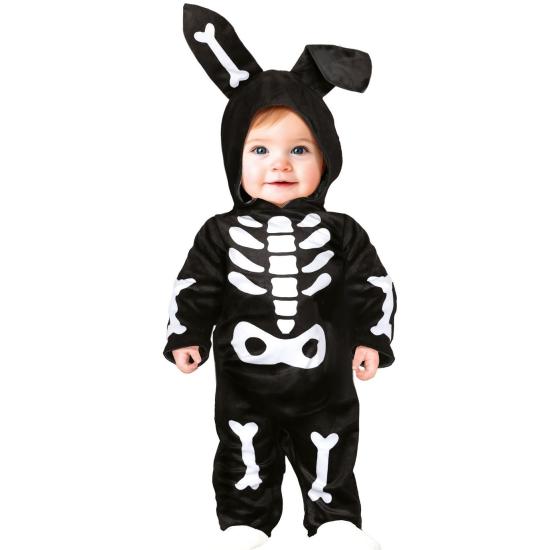Disfraz Conejo Negro Esqueleto Bebé