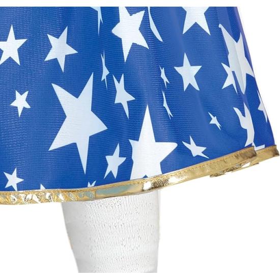 Disfraz de Bebé Maravilla - Vestido Rojo y Azul de Super Heroína con Estrellas para Bebé **