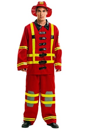 Disfraz de bombero en acción  hombre