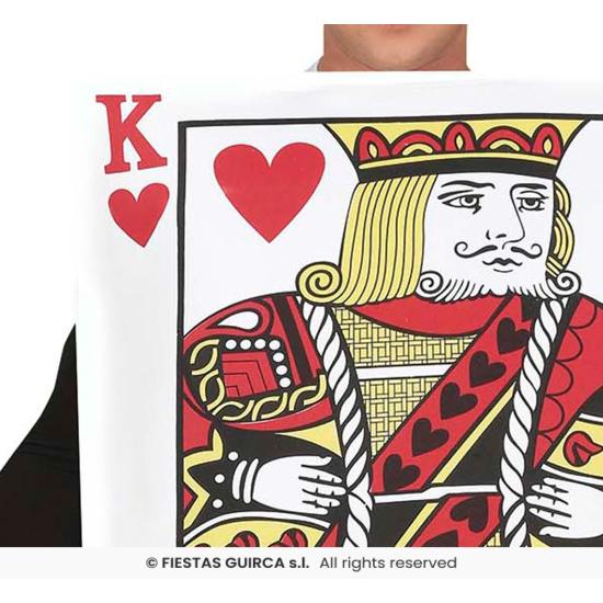Disfraz de Carta Rey de Corazones Alicia para adulto