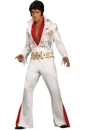 Disfraz de el Rey del Rock Elvis Lujo para hombre