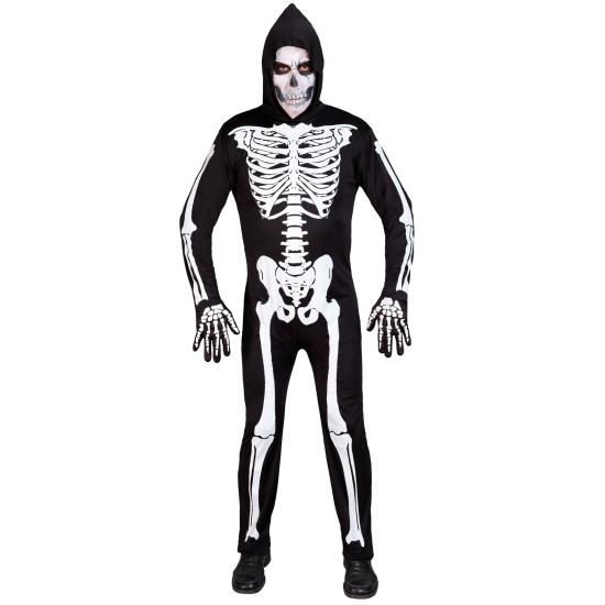 Disfraz de Esqueleto con Capucha para Adulto – Clásico de Halloween