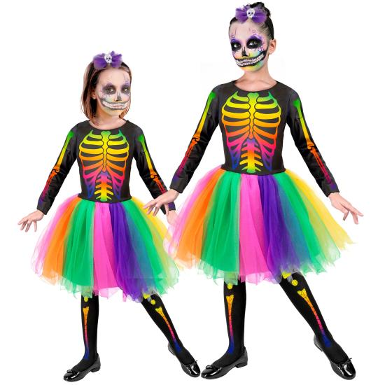 Disfraz de Esqueleto Multicolor niñas Disfraz de Esqueleto Multicolor niñas