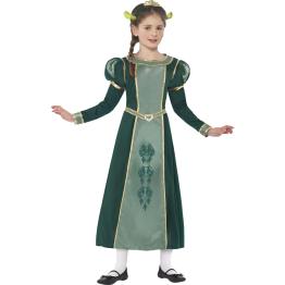 Disfraz de Fiona Shrek Lujo para niña