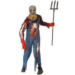 Disfraz de granjero zombie para hombre