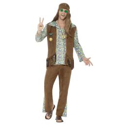 Disfraz de Hippie años 60 multicolor adulto