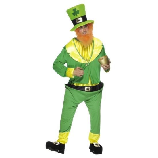 Disfraz de Leprechaun Super Verde para adulto Disfraz de Leprechaun Super Verde para adulto