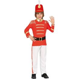 Disfraz de Majorette para Niño Rojo, Blanco y Dorado