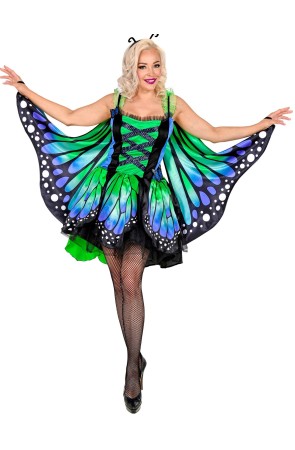 Disfraz de Mariposa Verde para adulta