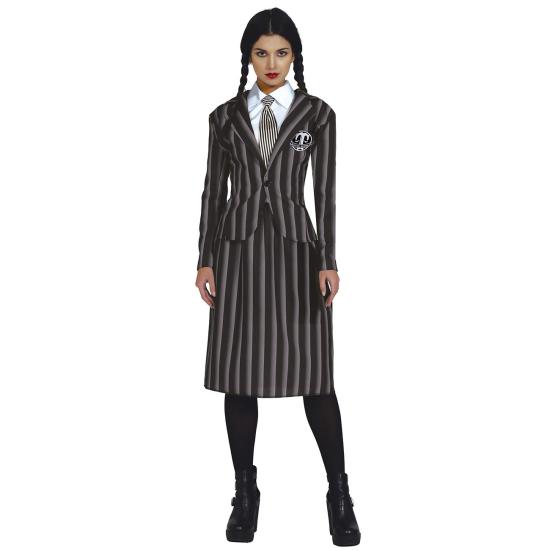 Disfraz de Miércoles Addams uniforme escolar para chica Disfraz de Miércoles Addams uniforme escolar para chica