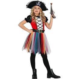 Disfraz de Niña Pirata Colorida **