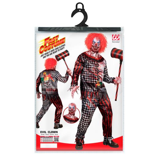 Disfraz de Payaso Malvado para Adulto Fast Costume
