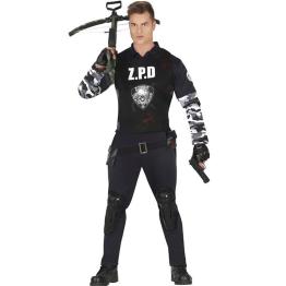 Disfraz de Policía Cazador de Zombies para hombre