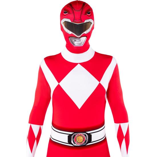 Disfraz de Power Ranger rojo segunda piel