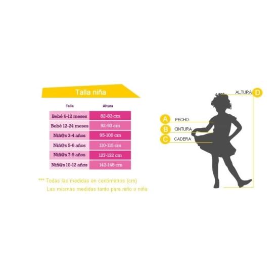 Disfraz de princesa rosa de cuento para niña