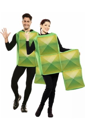 Disfraz de Tetris Verde para Adulto
