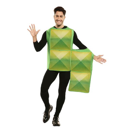 Disfraz de Tetris Verde para Adulto