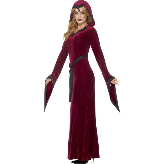 Disfraz vampiresa de terciopelo granate para mujer