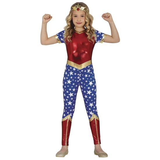 Disfraz de Wonder Lady Estrellas para Niña