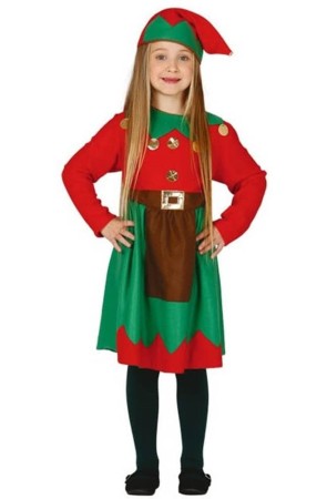 Disfraz Elfa Papá Noel para niña