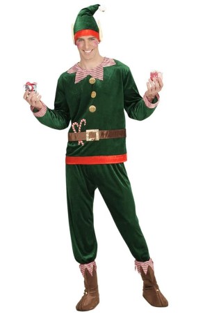Disfraz Elfo Ayudante de Papá Noel para adulto