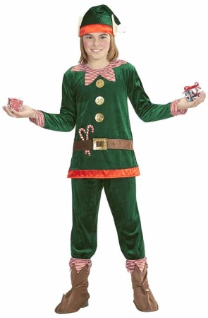 Disfraz Elfo ayudante Papá Noel Talla infantil.