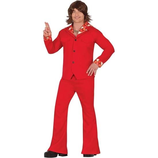 Disfraz Estrella Disco Rojo Hombre Disfraz Estrella Disco Rojo Hombre