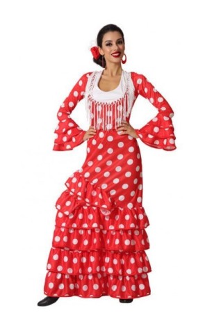 Disfraz Flamenca Rojo Alvero para adulta