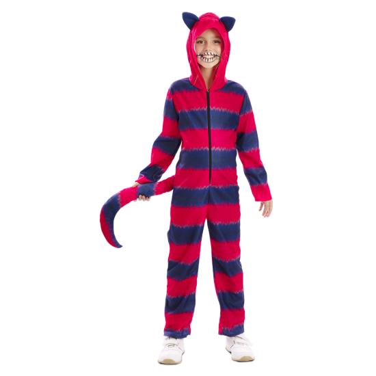 Disfraz Gato de Cheshire infantil unisex – Mono con capucha
