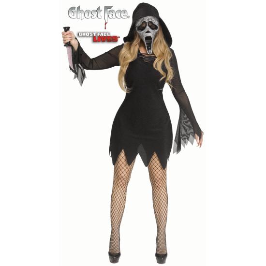 Disfraz Ghost Face Bling Mujer – Terror Brillante y Estilo Deslumbrante Disfraz Ghost Face Bling Mujer – Terror Brillante y Estilo Deslumbrante