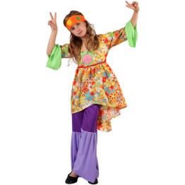 Disfraz Hippie infantil niñas talla 5-6 años