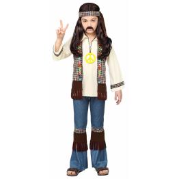 Disfraz de Hippie Paz y Amor para niño