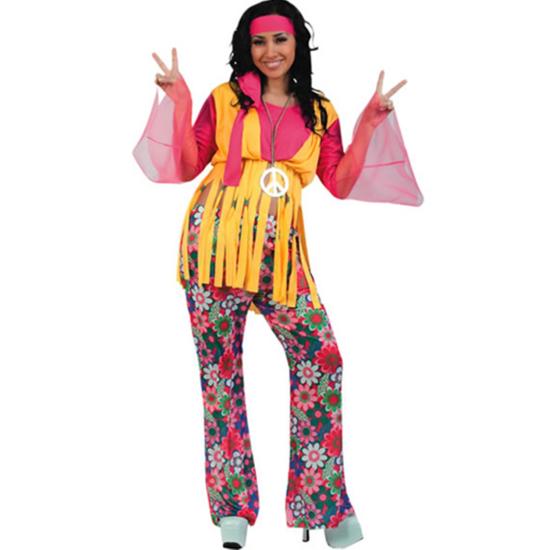 Disfraz Hippie Pink Flower talla adulta Disfraz Hippie Pink Flower talla adulta