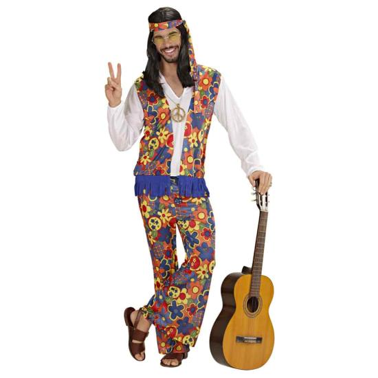 Disfraz Hombre Hippie Flor.para Adulto