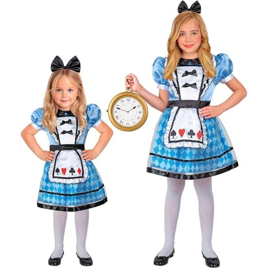 Disfraz Infantil Alicia en el País de las Maravillas (vestido con enagua y delantal + diadema con lazo)