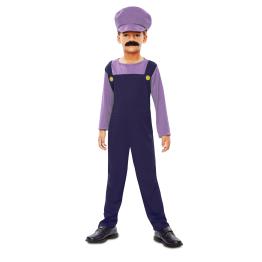 Disfraz infantil de Super Mario Bros Waluigi